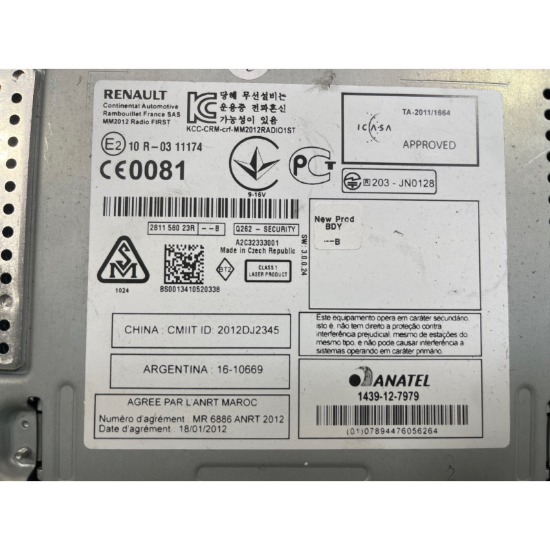 Autoradio d'origine RENAULT GRAND SCENIC 3 Photo n°2