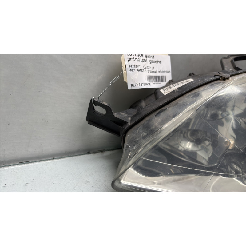 Optique avant principal gauche (feux)(phare) PEUGEOT 407 Photo n°4